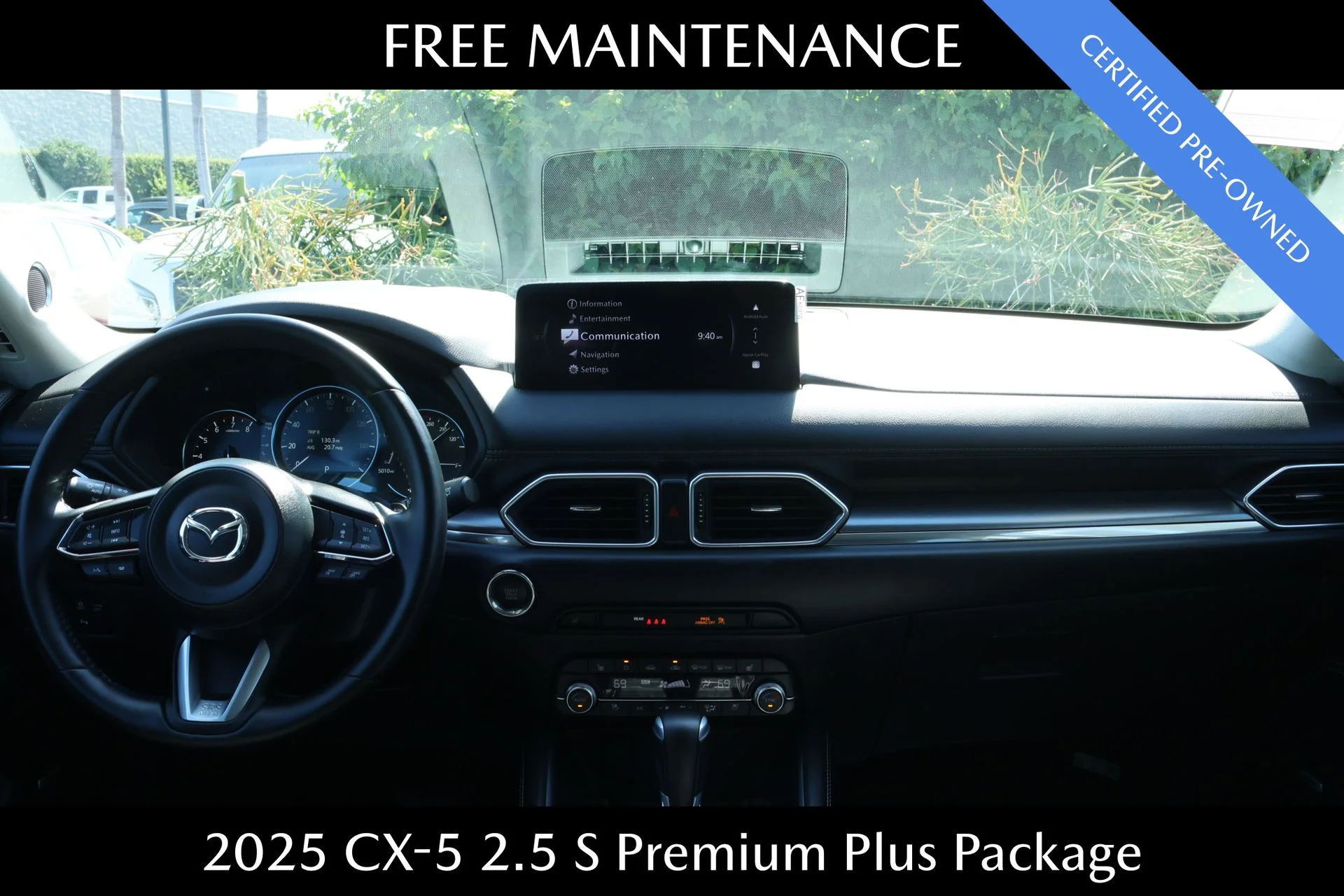 Certified Used 2025 Black Mazda 2.5 S Premium Plus Package image 7