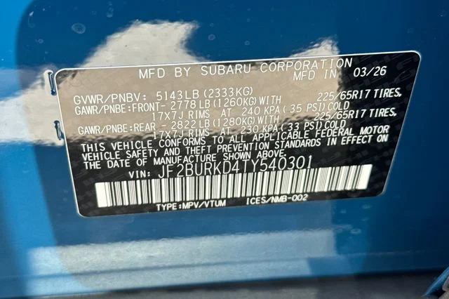 New 2026 GEYSER BLUE Subaru Wilderness image 24