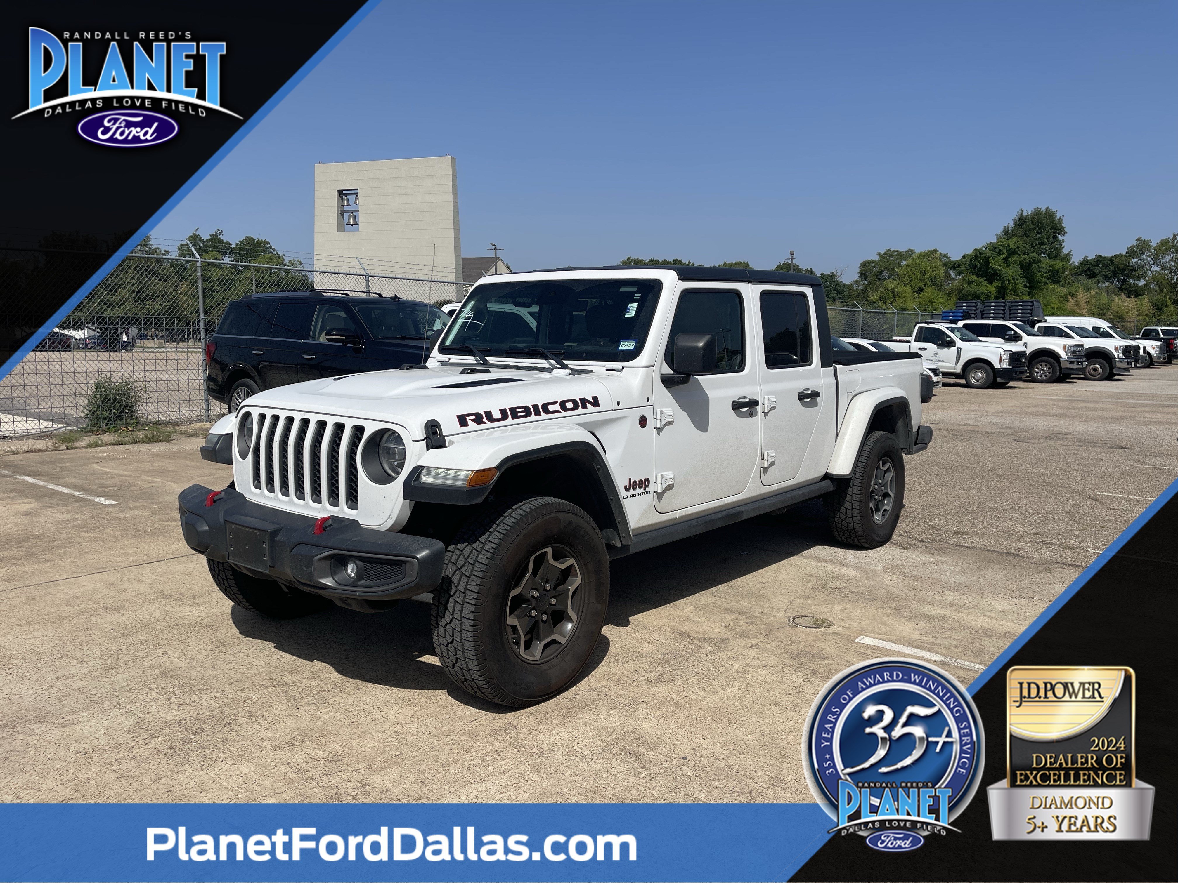 Used 2020 Bright White Clearcoat Jeep Rubicon image 1