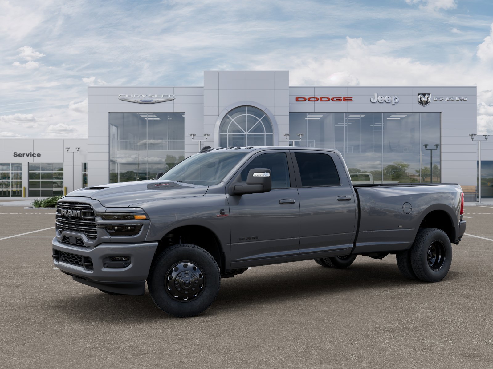 New 2026 Ceramic Gray Clear-Coat Exterior Paint RAM Laramie image 2