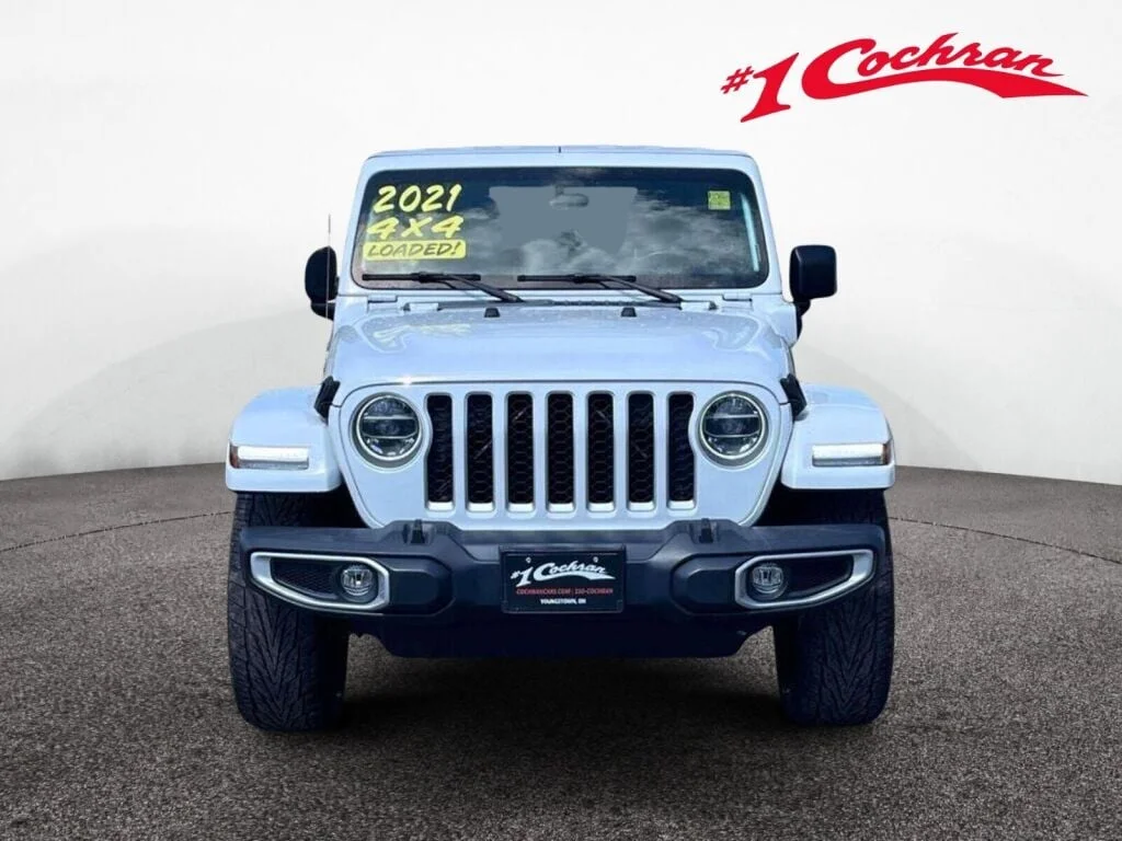 Certified Used 2021 Bright White Clearcoat Jeep Unlimited Sahara image 12