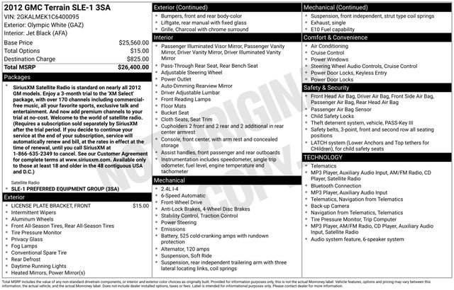 Used 2012 White GMC SLE-1 image 9