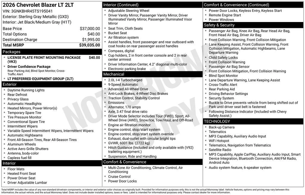 2026 Chevrolet Blazer 2LT - Photo 6