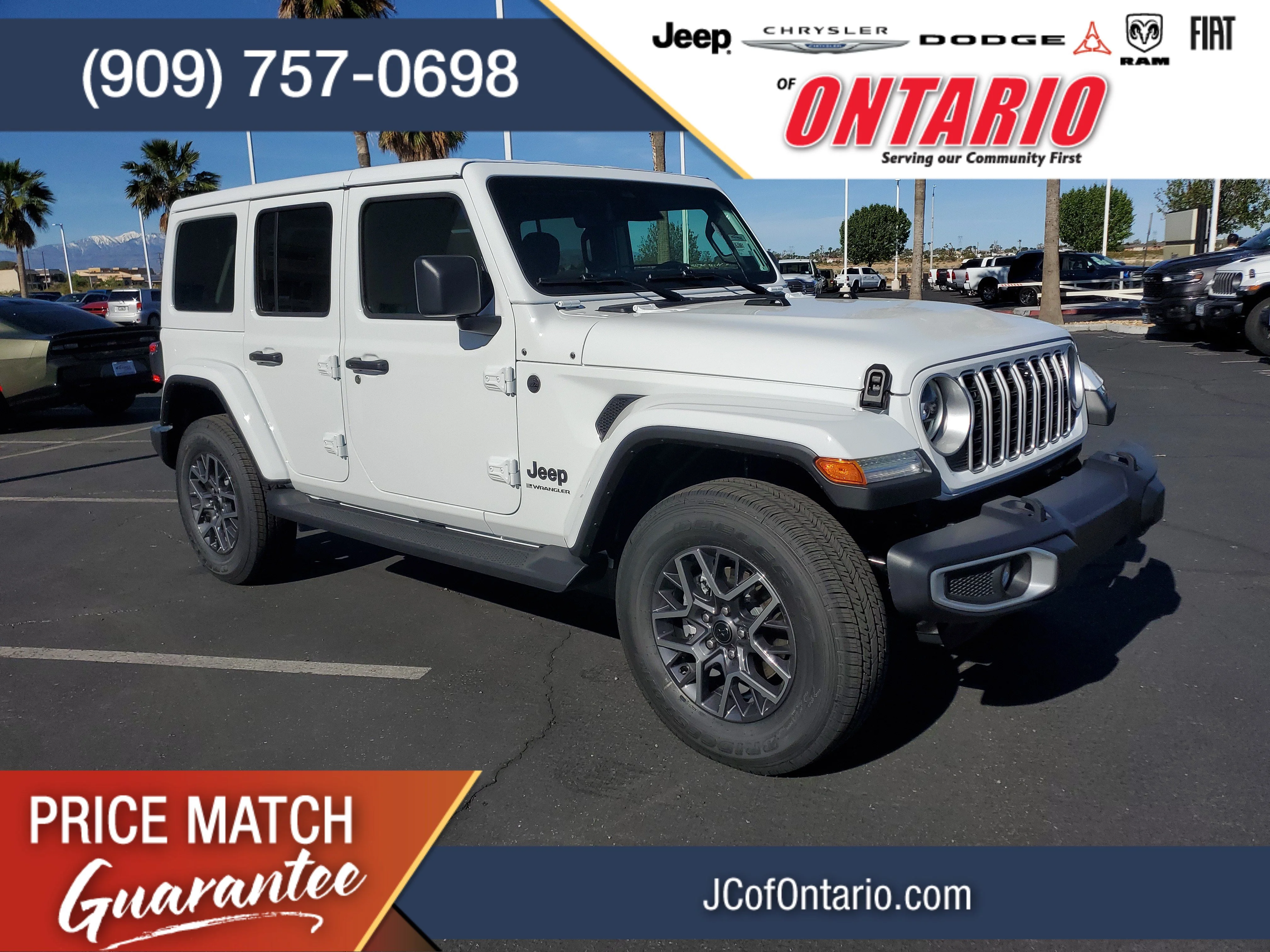 New 2026 Bright White Clear-Coat Exterior Paint Jeep Sahara image 1
