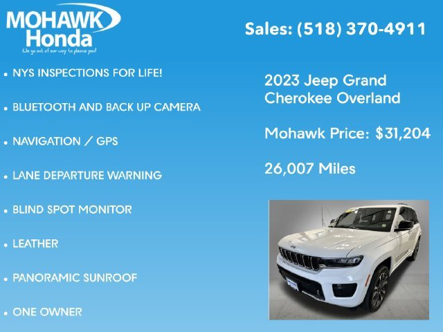 Used 2023 Bright White Clearcoat Jeep Overland image 7