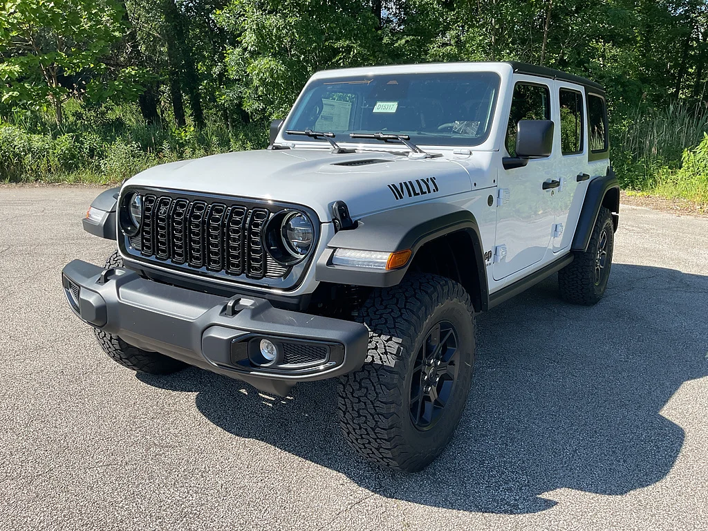 New 2026 Bright White Clearcoat Jeep 4-Door Willys 4x4 image 3