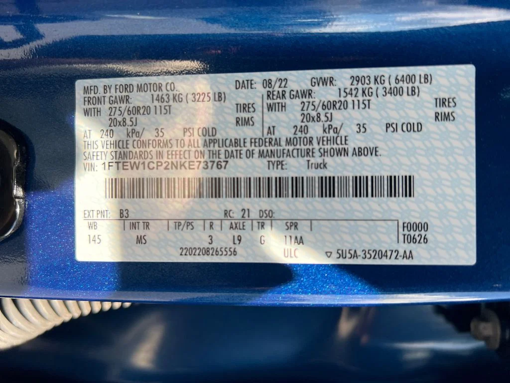 Used 2022 Blue Ford XLT image 34