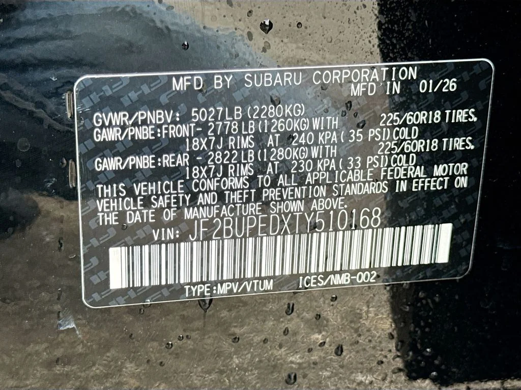 New 2026 Black Subaru Touring image 42