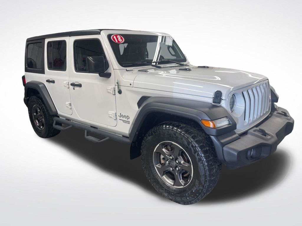 Used 2018 White Jeep Unlimited Sport image 9
