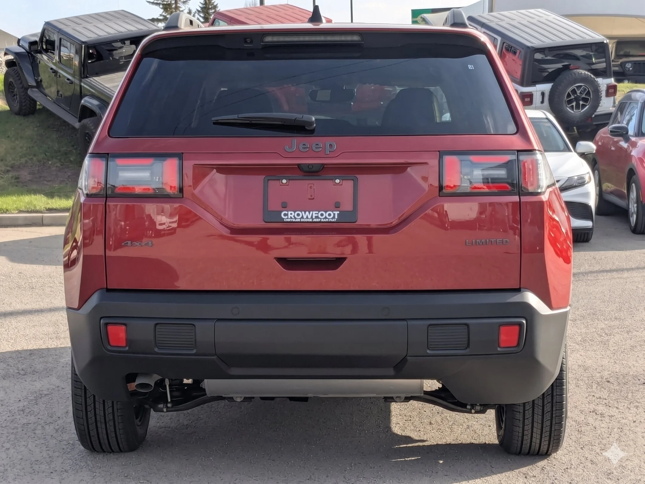 New 2026 Red Jeep Limited - - Hybrid - Dual-Pane Pano Sunroof - Capri Leatherette - Power Liftgate & More! image 7