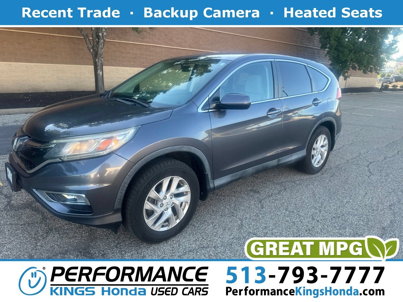 Used 2016 Modern Steel Metallic Honda EX image 1