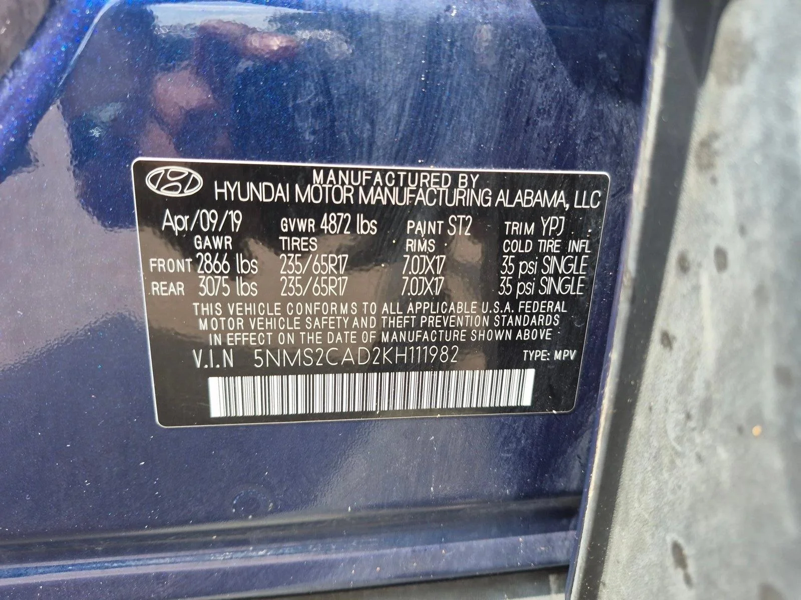 Certified Used 2019 Stormy Sea Hyundai SE image 25