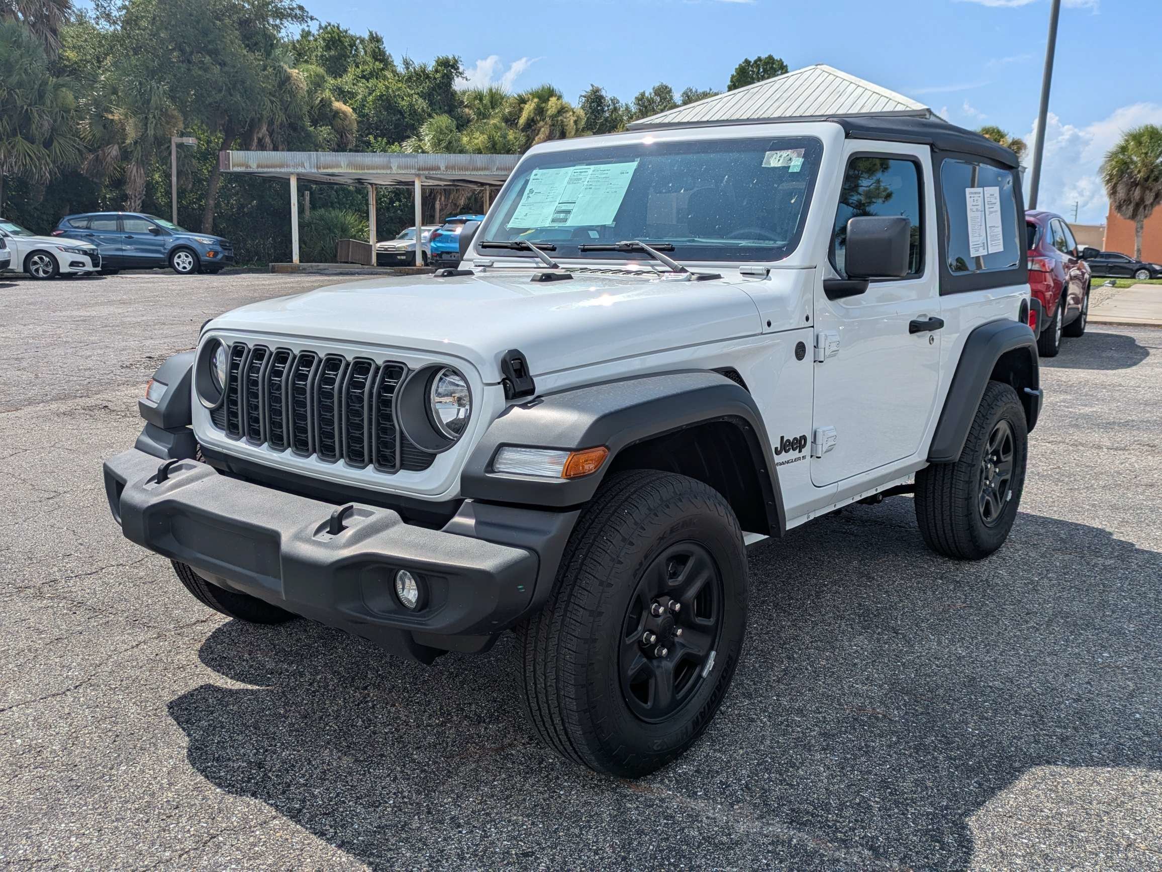 Used 2025 Bright White Clearcoat Jeep Sport image 9