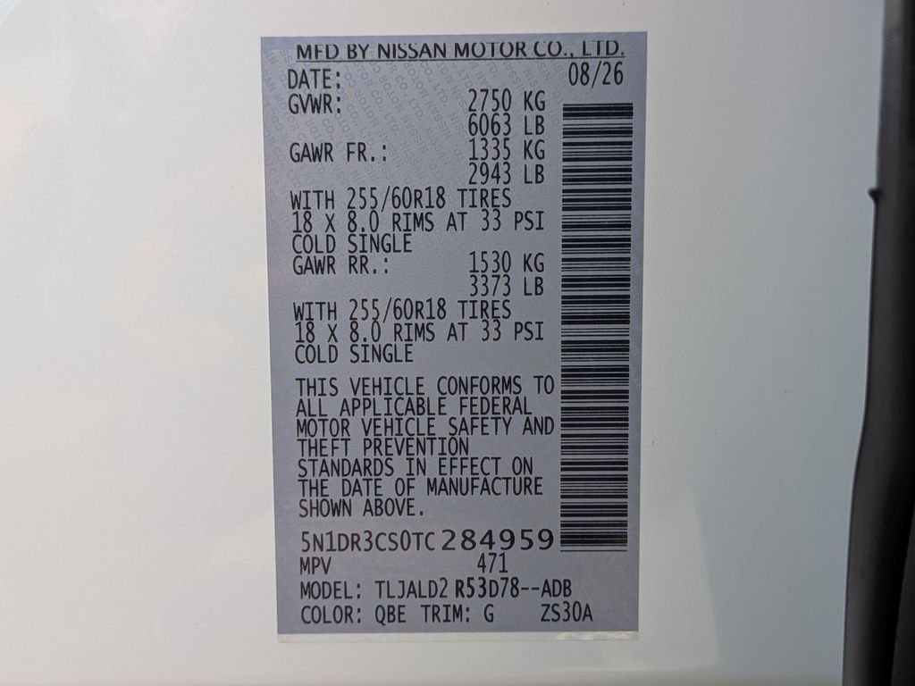 New 2026 Everest White Pearl TriCoat Nissan SL image 33