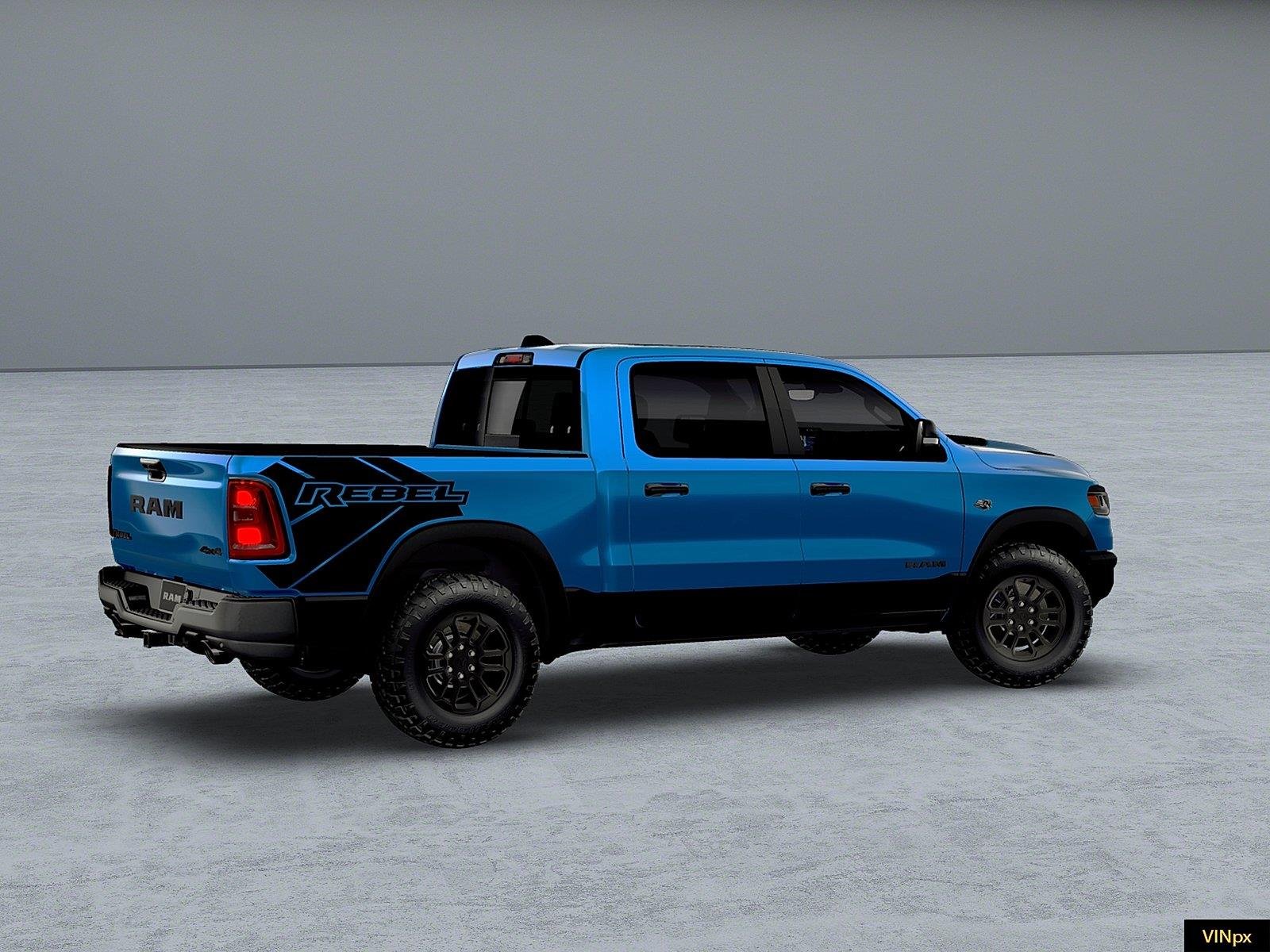 New 2026 Hydro Blue Pearl-Coat Exterior Paint RAM Rebel image 8