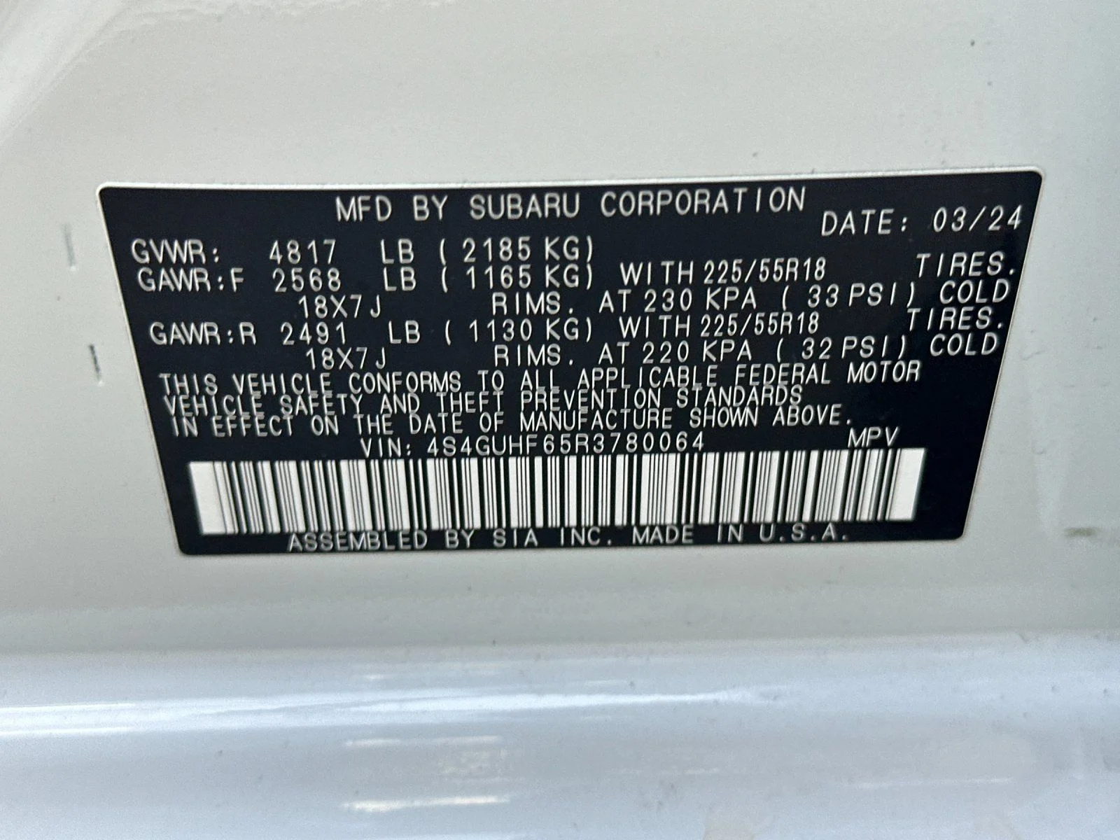 Used 2024 Crystal White Pearl Subaru Sport image 26