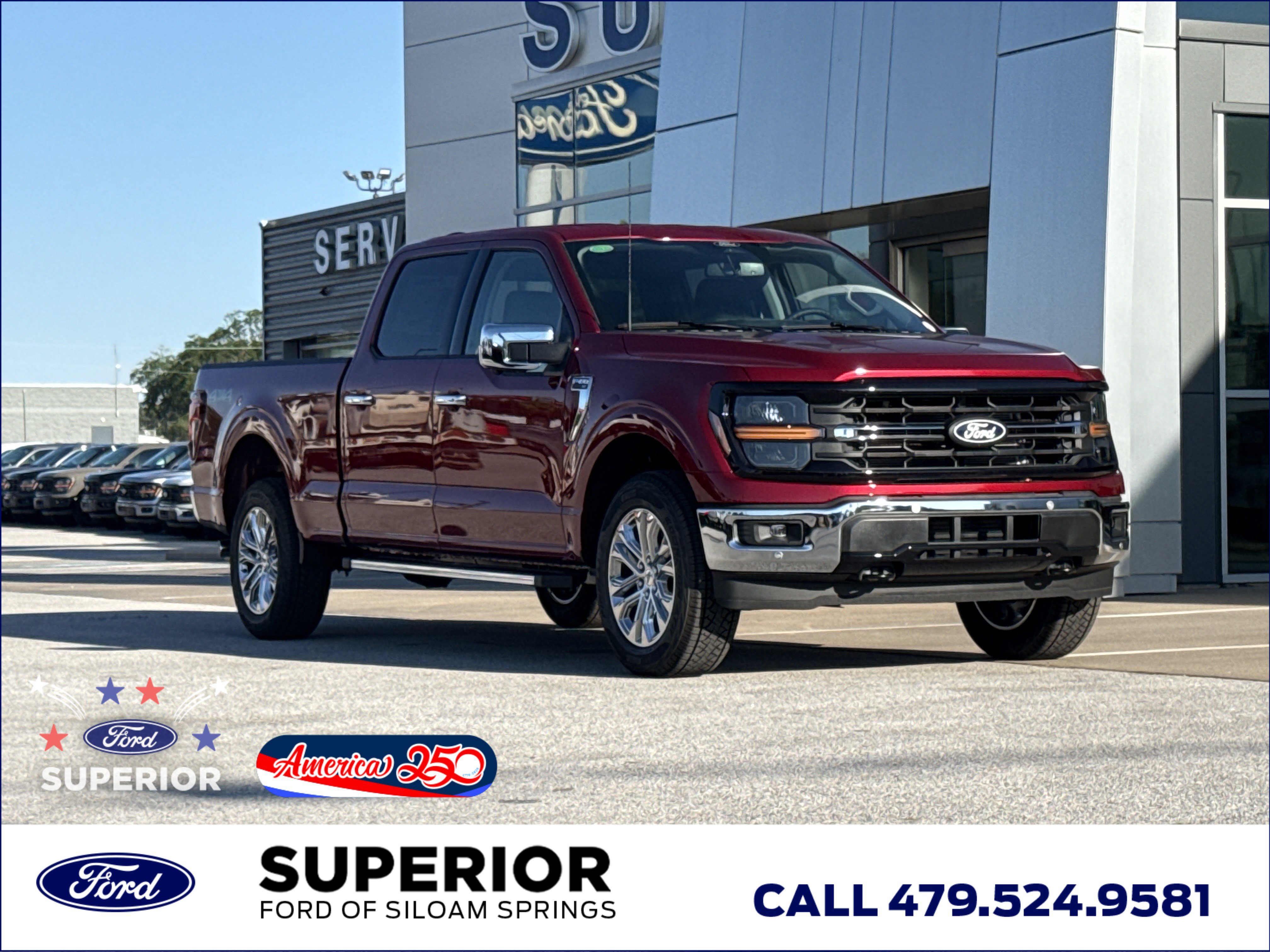 New 2026 Ruby Red Metallic Tinted Clearcoat Ford XLT 4WD image 1