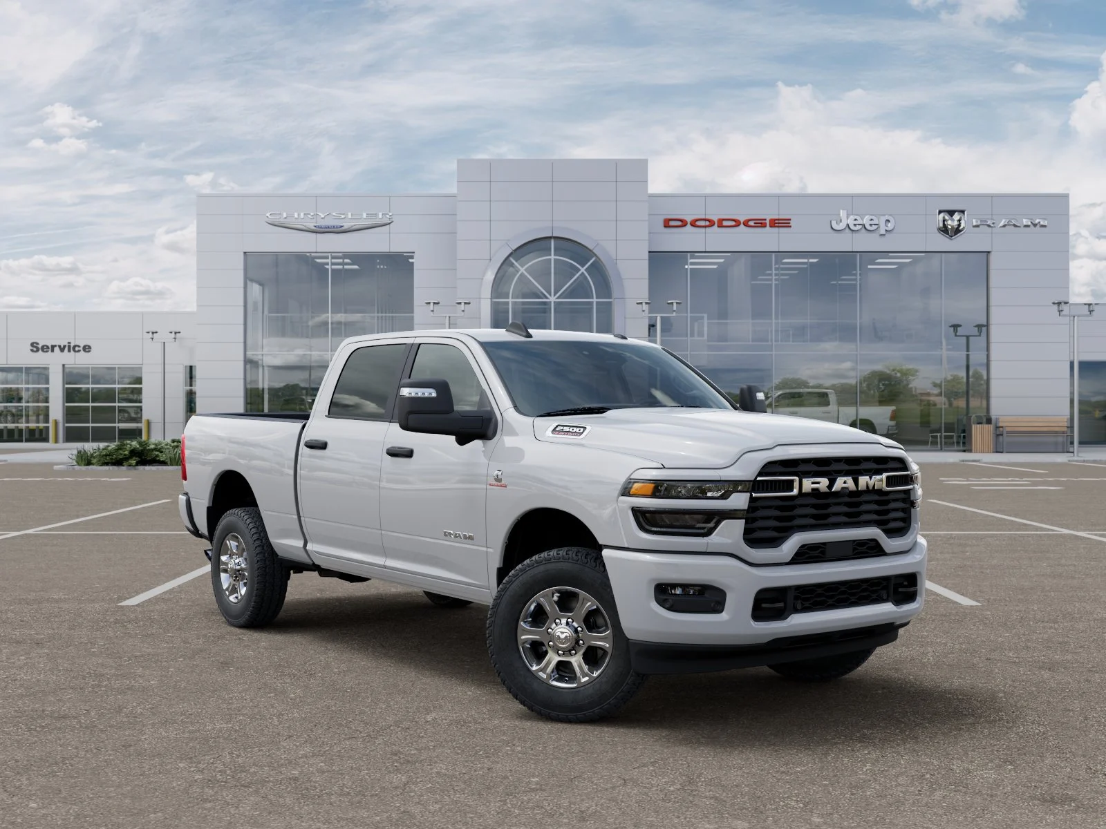 New 2025 Bright White Clearcoat RAM Big Horn image 47