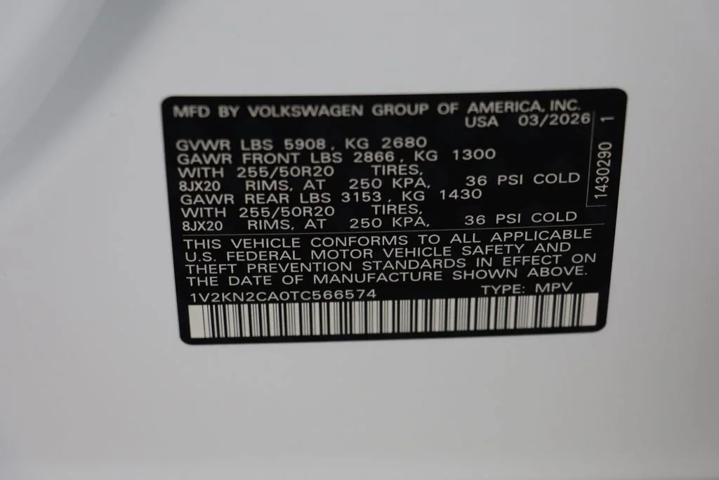New 2026 Opal White Volkswagen 2.0T SE w/Technology image 24