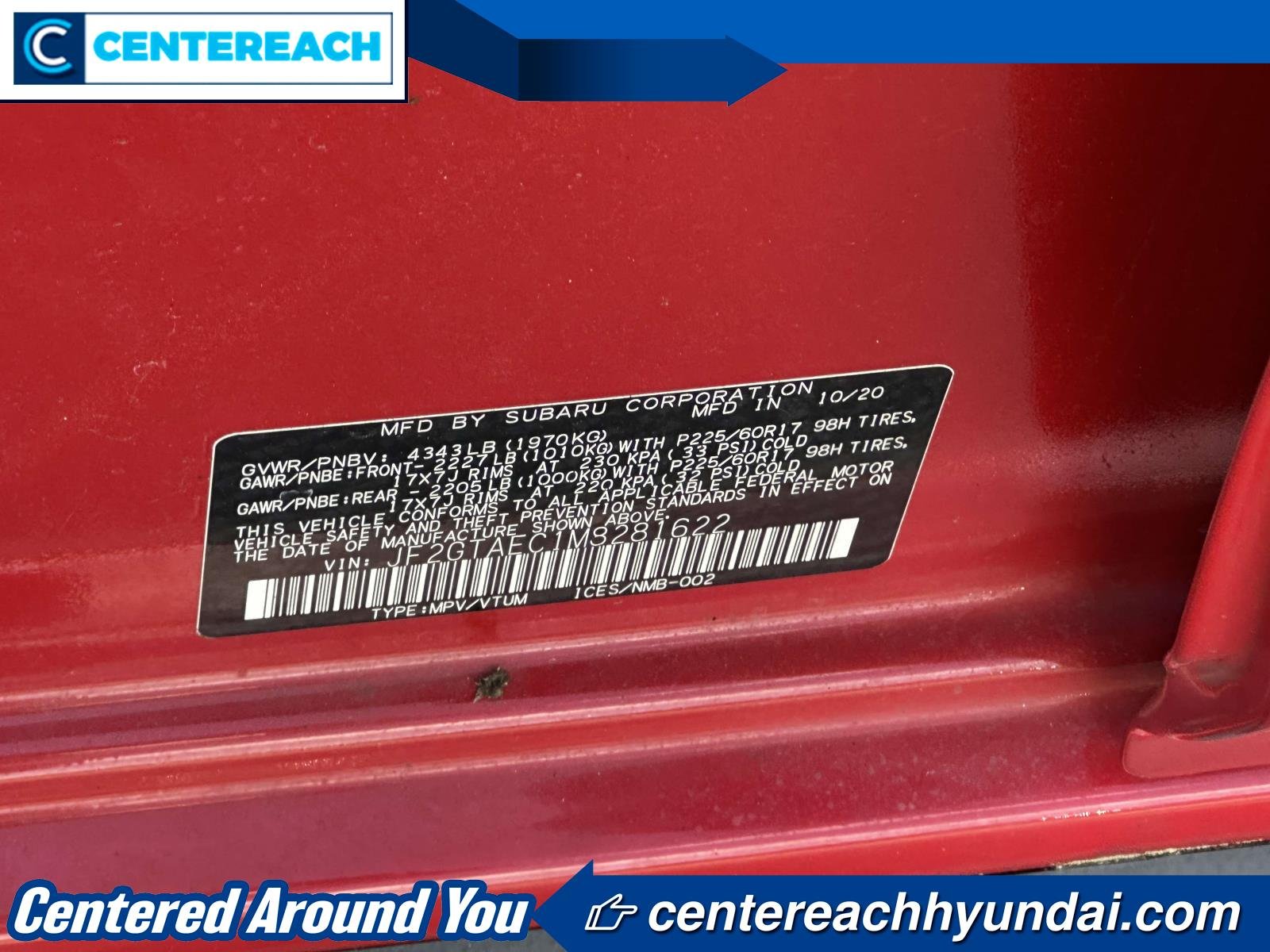 Used 2021 Red Subaru Premium image 17