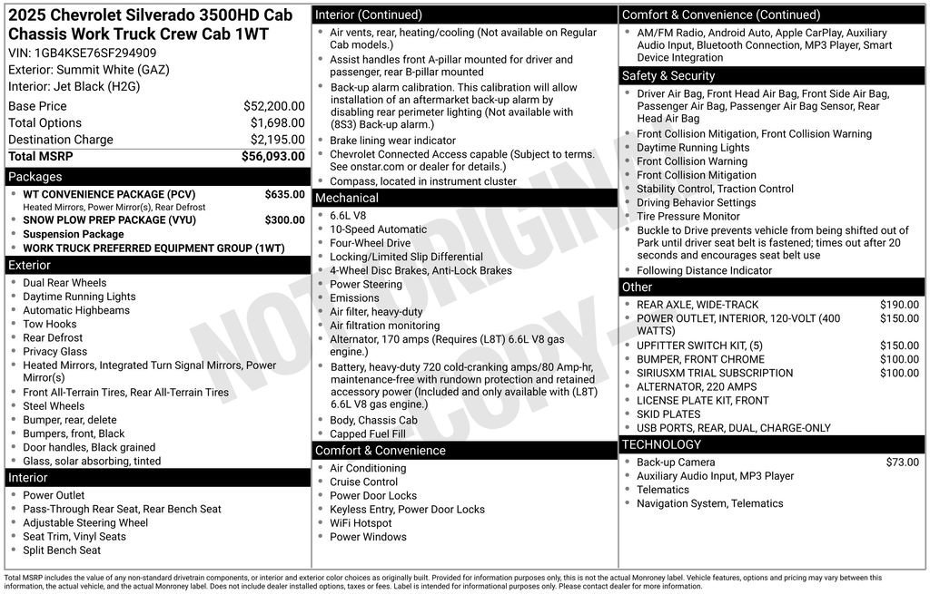 2025 Chevrolet Silverado 3500 HD Work Truck - Photo 8