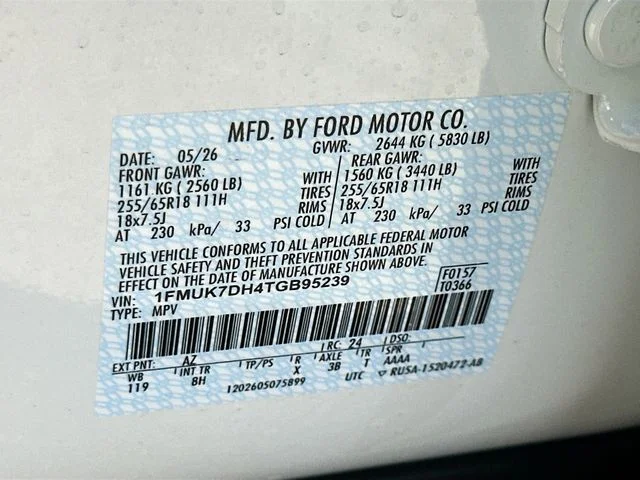 New 2026 White Metallic Ford Active image 20