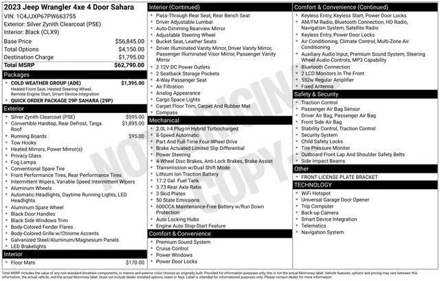 Used 2023 Silver Jeep Sahara 4xe image 2