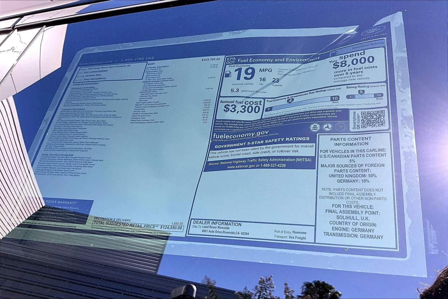New 2026 Varesine Blue Land Rover Dynamic SE image 14