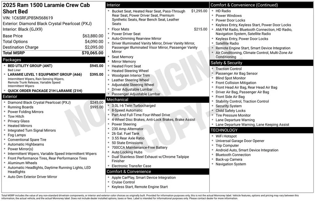 Certified Used 2025 Black Ram Laramie image 6