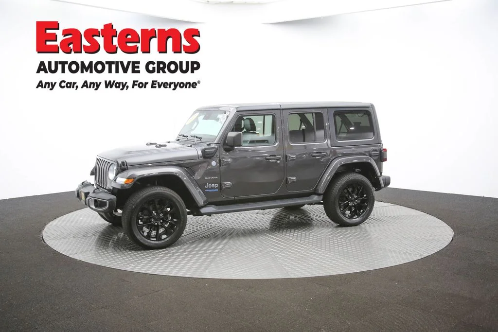 Used 2021 Gray Jeep Unlimited Sahara 4xe image 58
