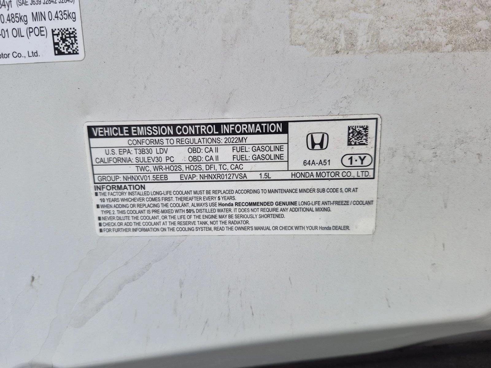 Used 2022 White Honda EX image 16