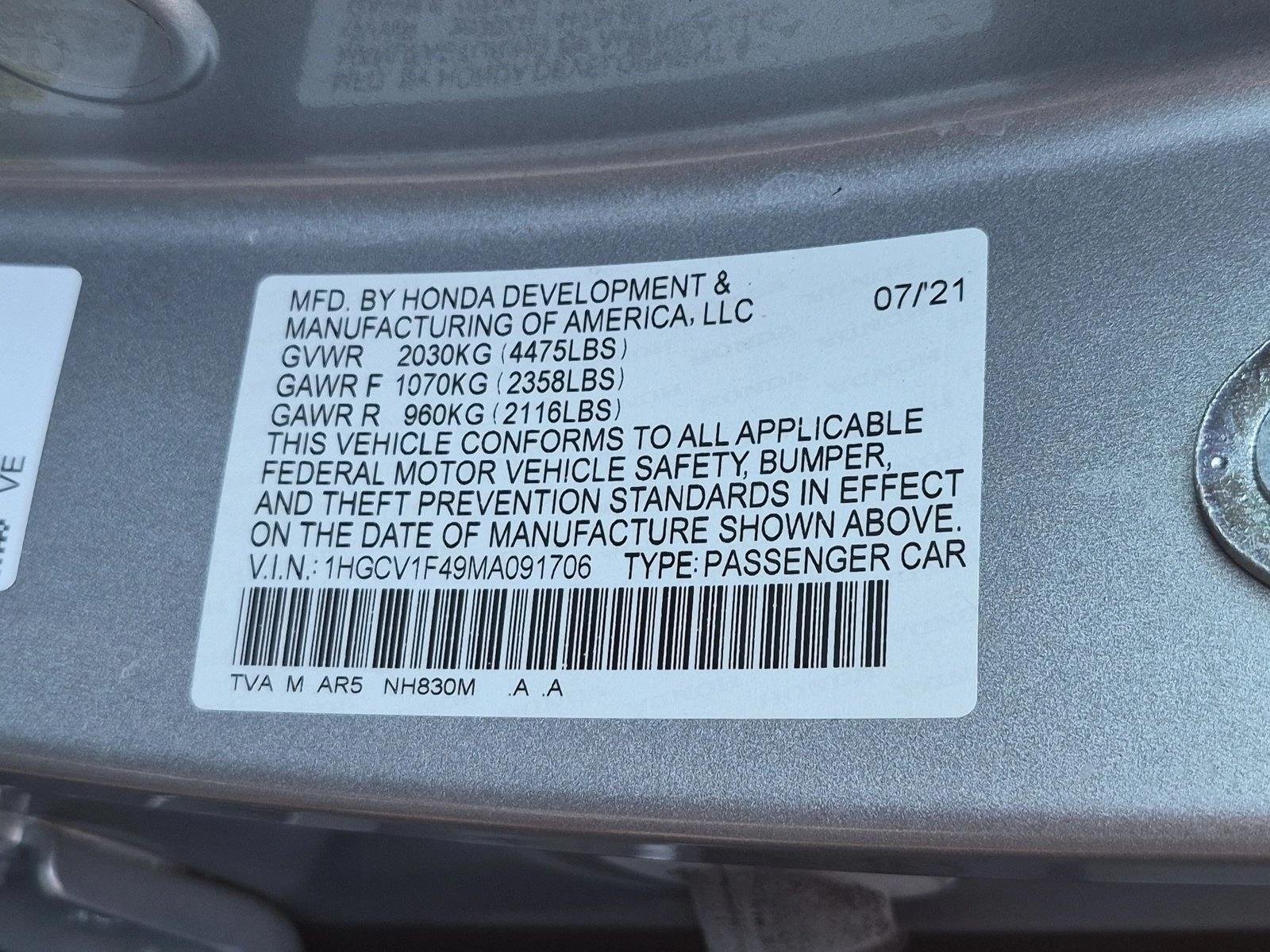 Used 2021 Silver/Gray Honda Sport SE image 23
