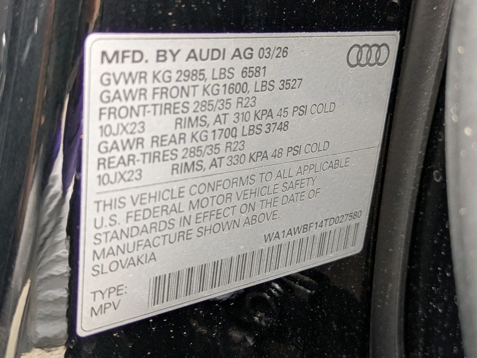 New 2026 Black Audi 4.0T Premium Plus image 17