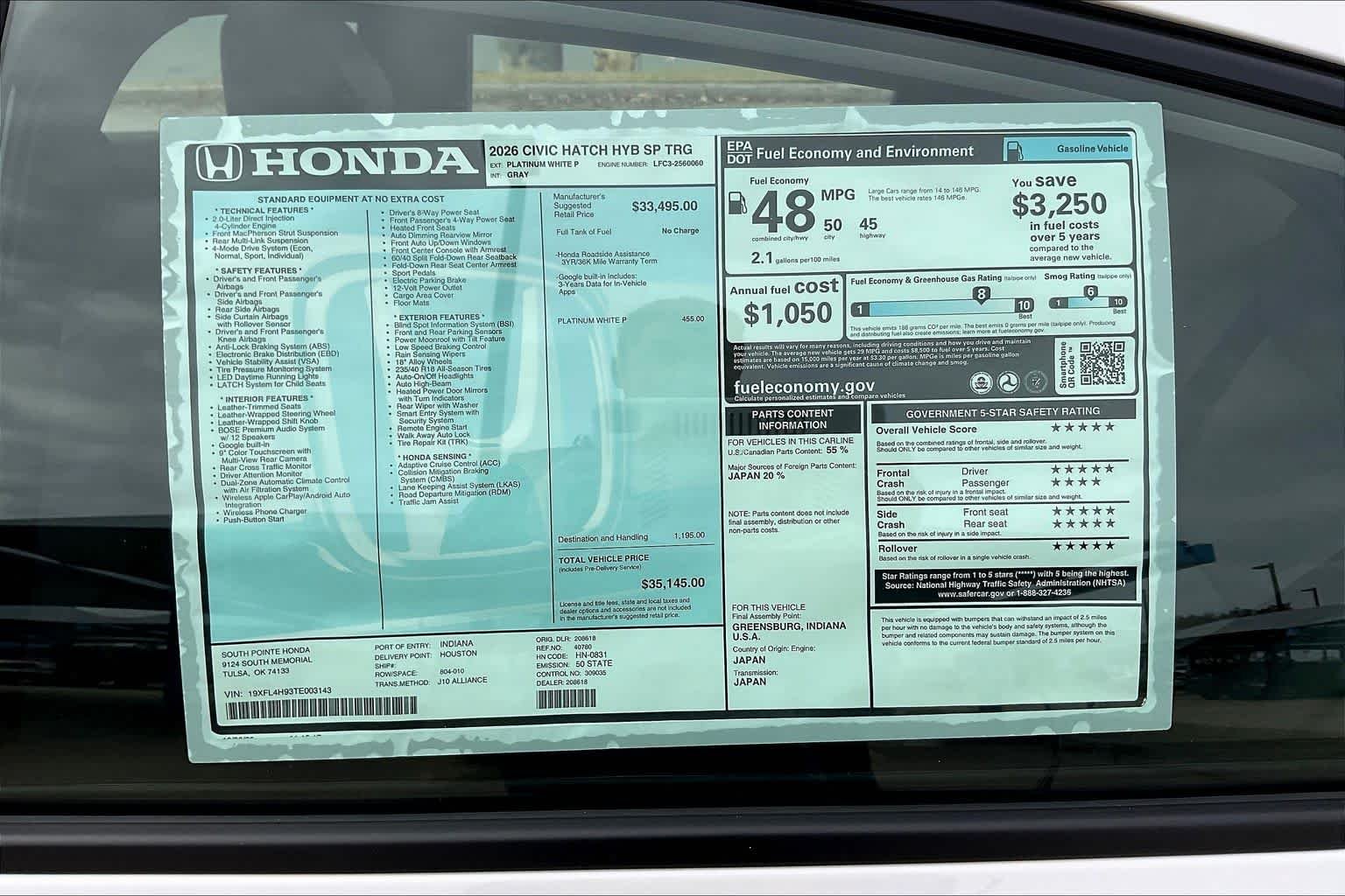 2026 Honda Civic Hatchback Sport Touring - Photo 22