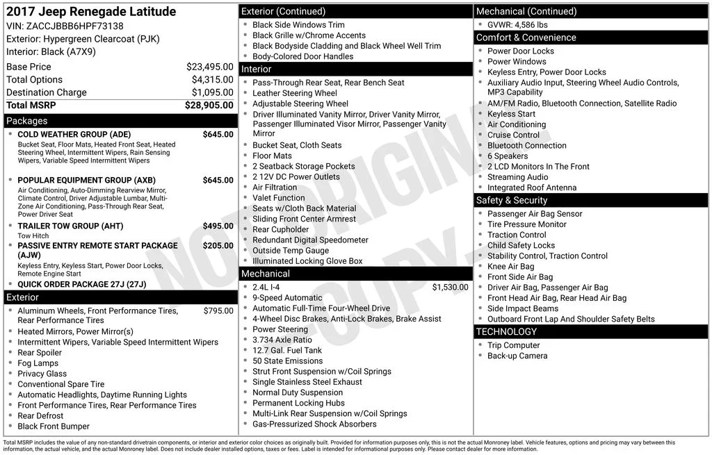 Used 2017 Green Jeep Latitude image 2