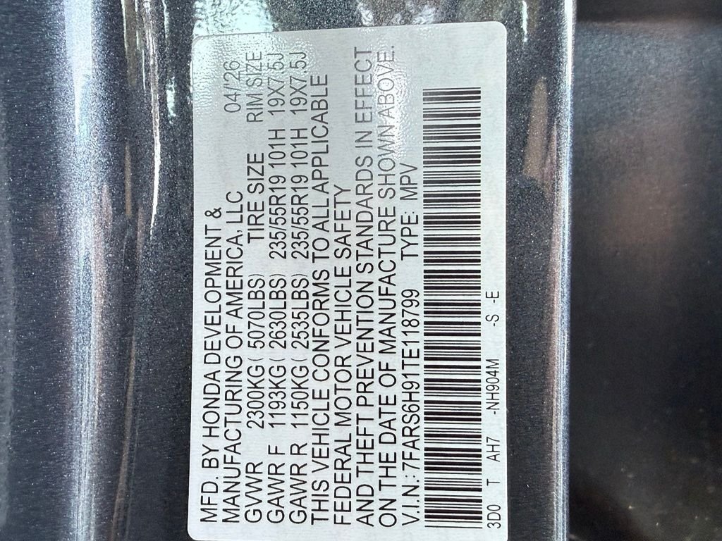 Certified Used 2026 Meteorite Gray Metallic Honda AWD Sport Touring Hybrid image 31