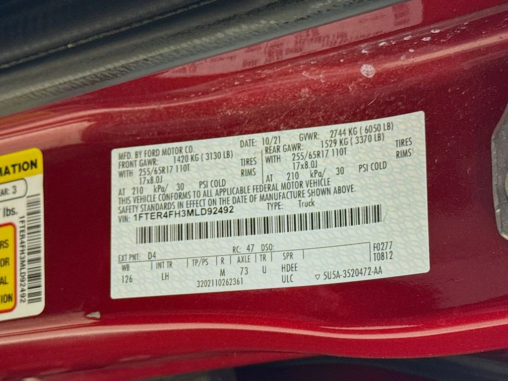 Used 2021 Rapid Red Metallic Tinted Clearcoat Ford XLT image 30