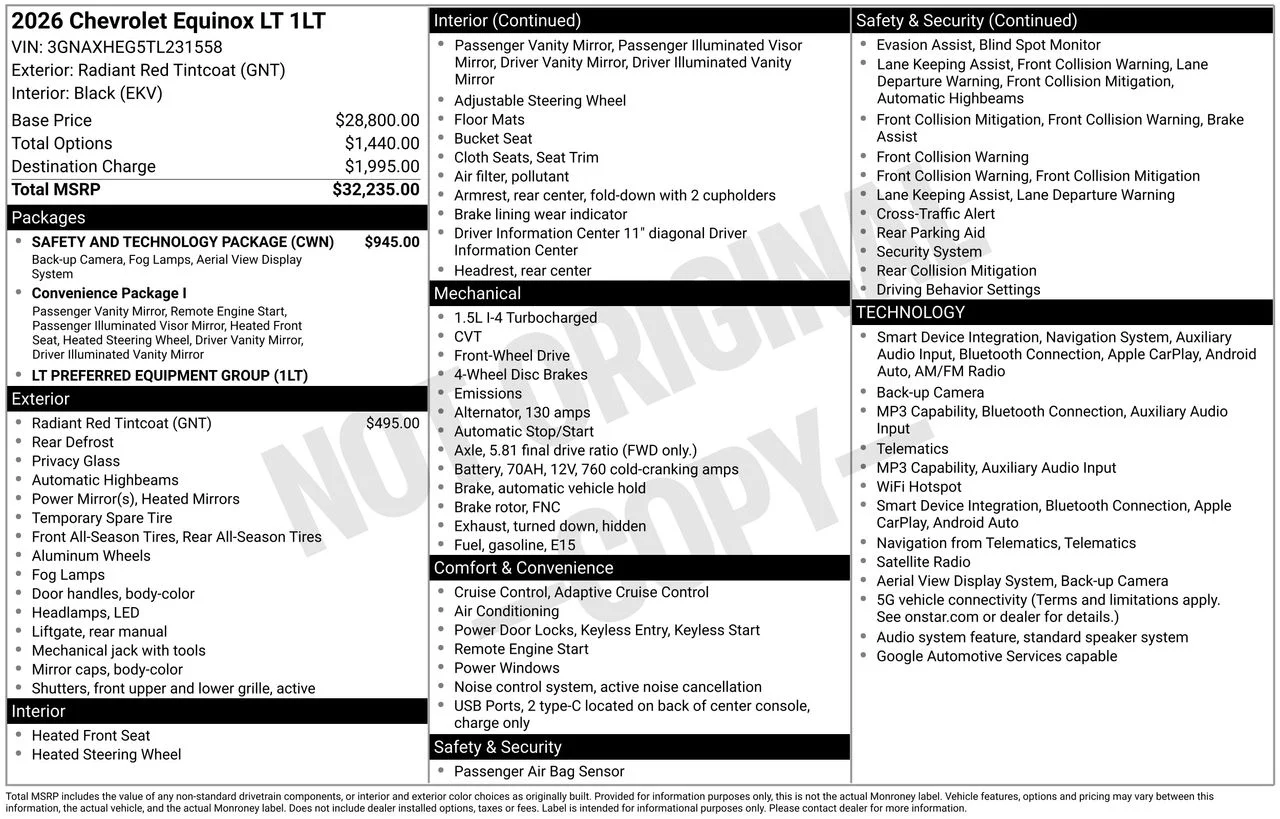 Used 2026 Red Chevrolet LT image 36