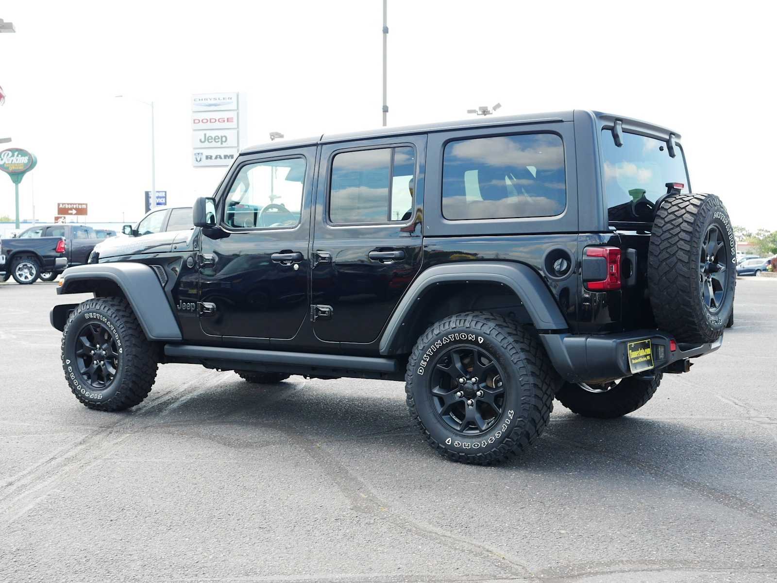 Used 2021 Black Clearcoat Jeep Unlimited Willys image 5
