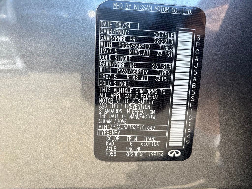 Used 2025 Gray INFINITI PURE image 12