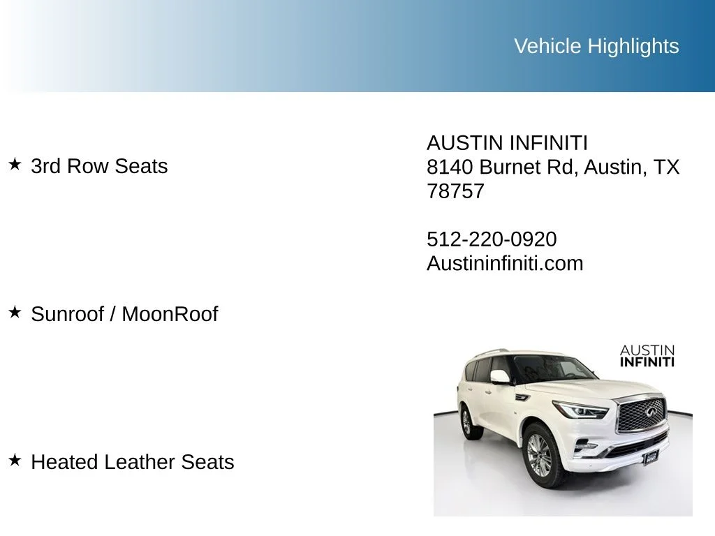 Used 2018 White INFINITI  image 9