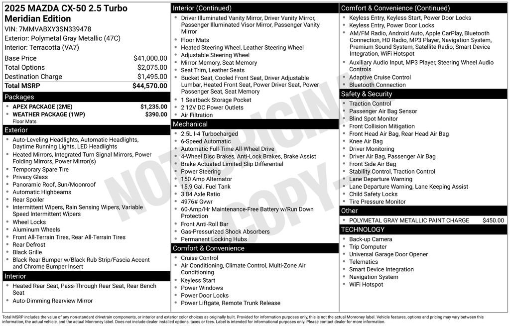 2025 Mazda CX-50 Meridian Edition - Photo 10