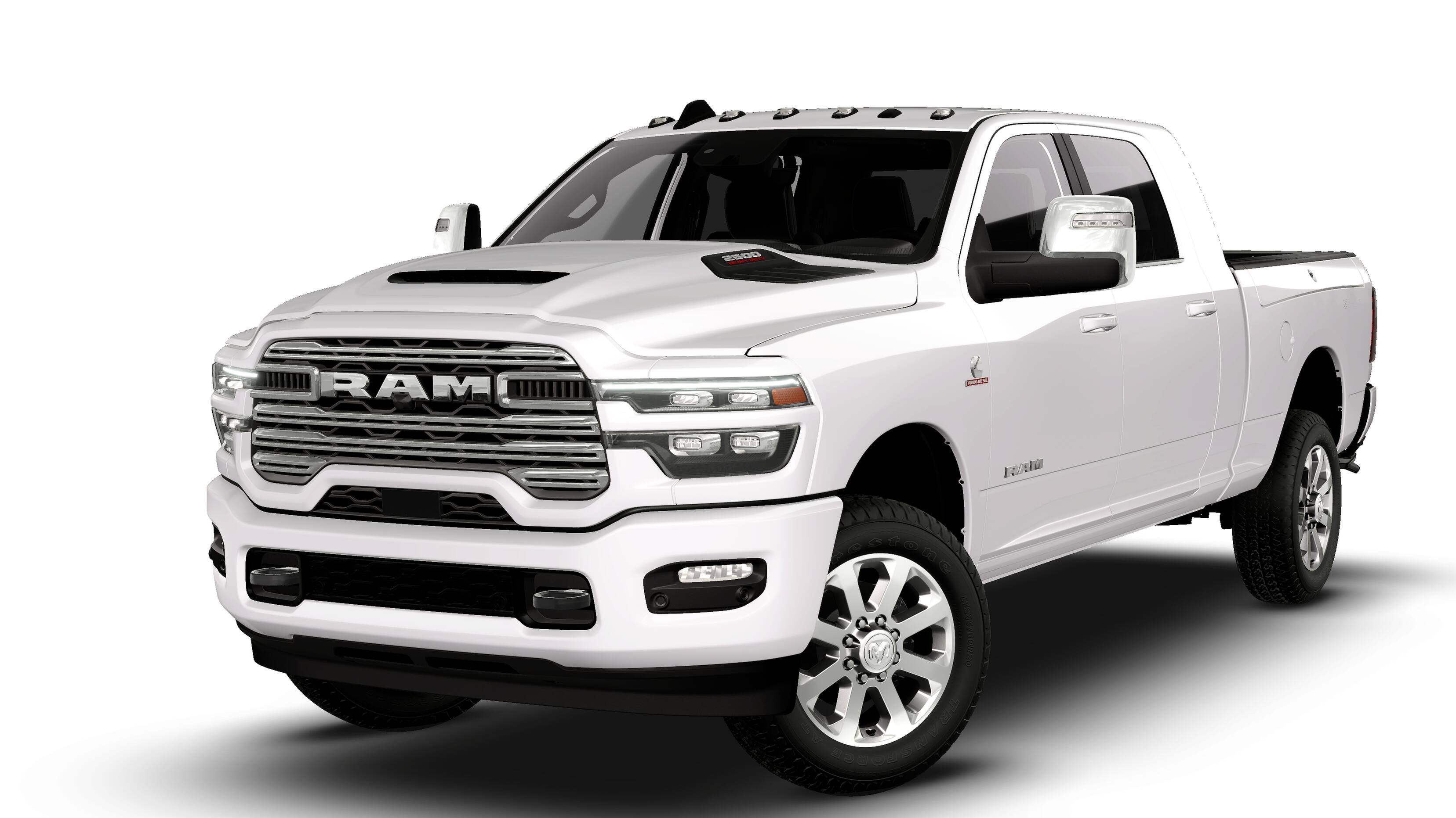 New 2026 Bright White Clear-Coat Exterior Paint RAM Laramie image 13