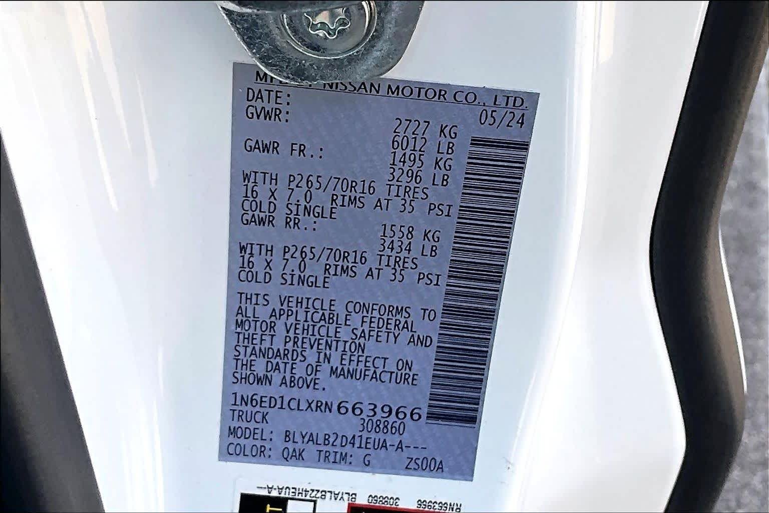 Used 2024 Glacier White Nissan SV image 35