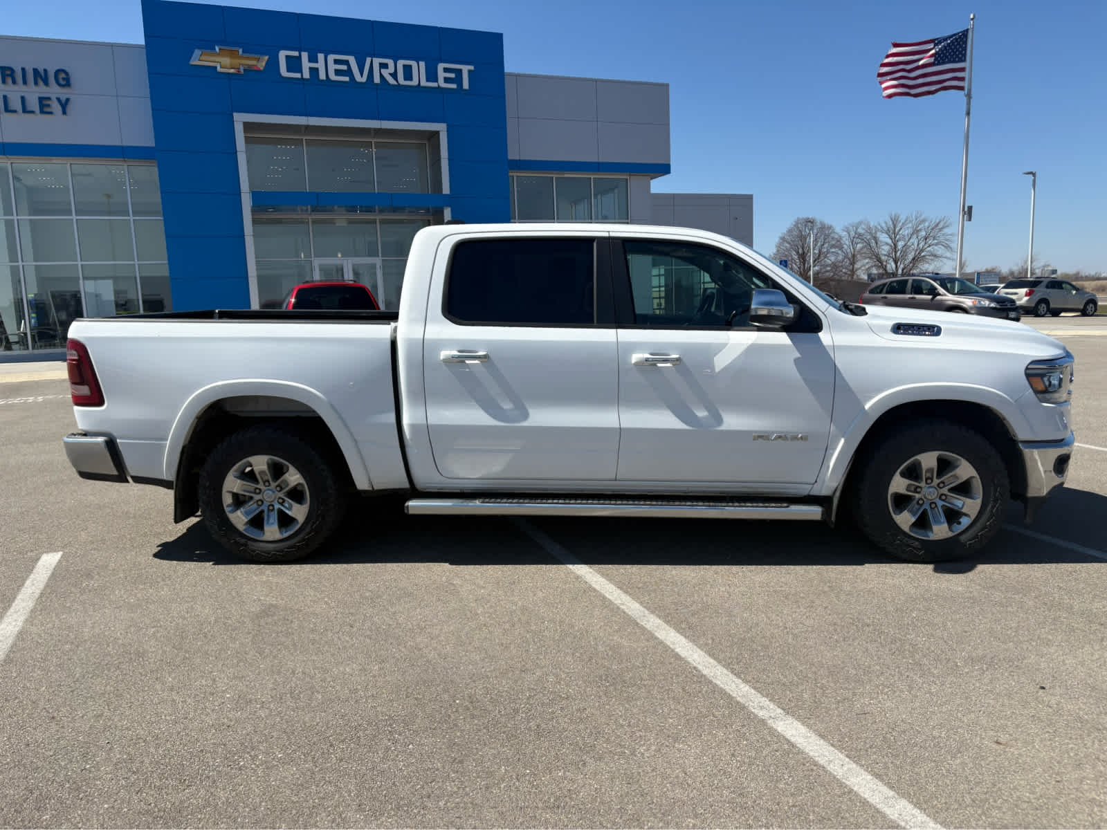 Used 2021 RAM Ram 1500 Pickup Laramie with VIN 1C6SRFJT1MN790838 for sale in Spring Valley, Minnesota