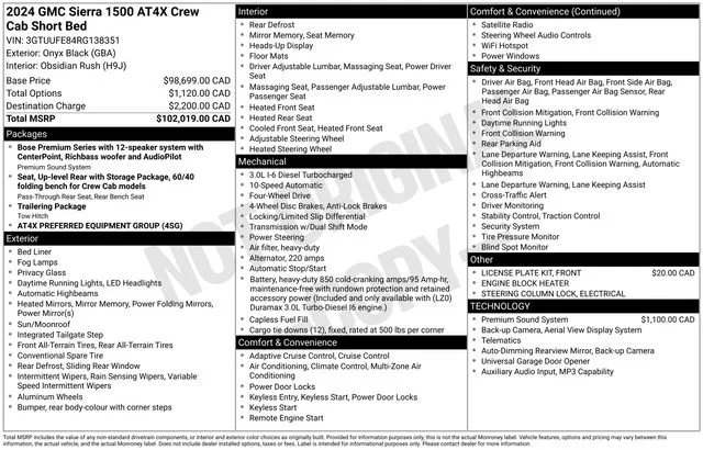 Used 2024 Onyx Black GMC AT4X image 42