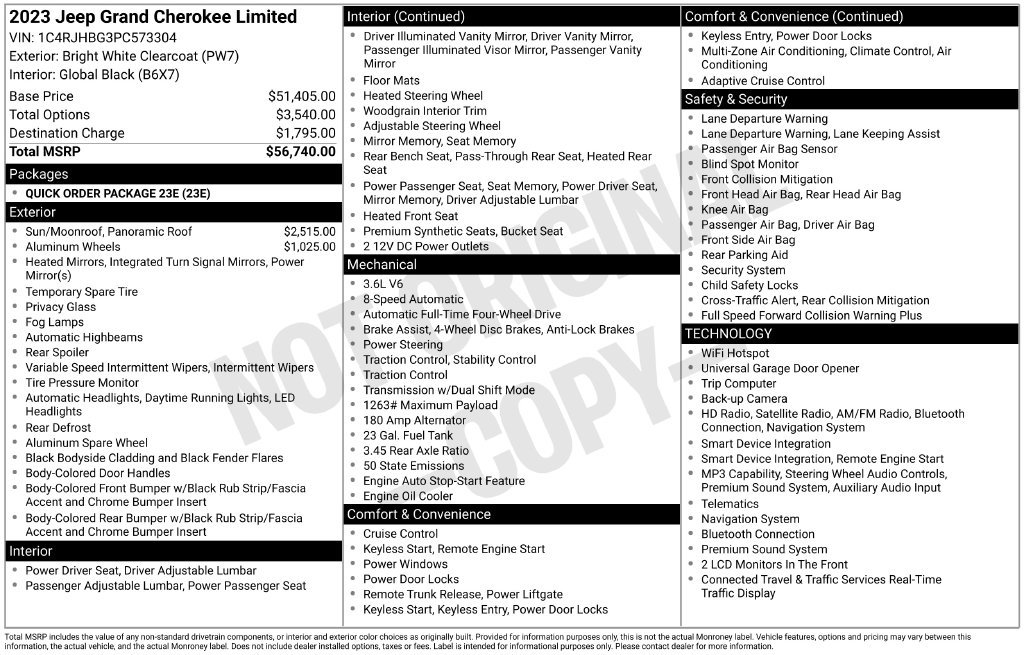 Used 2023 White Jeep Limited image 12