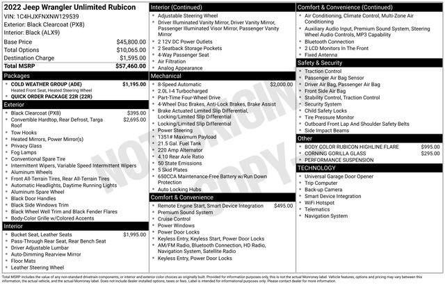 Used 2022 Black Jeep Unlimited Rubicon image 36