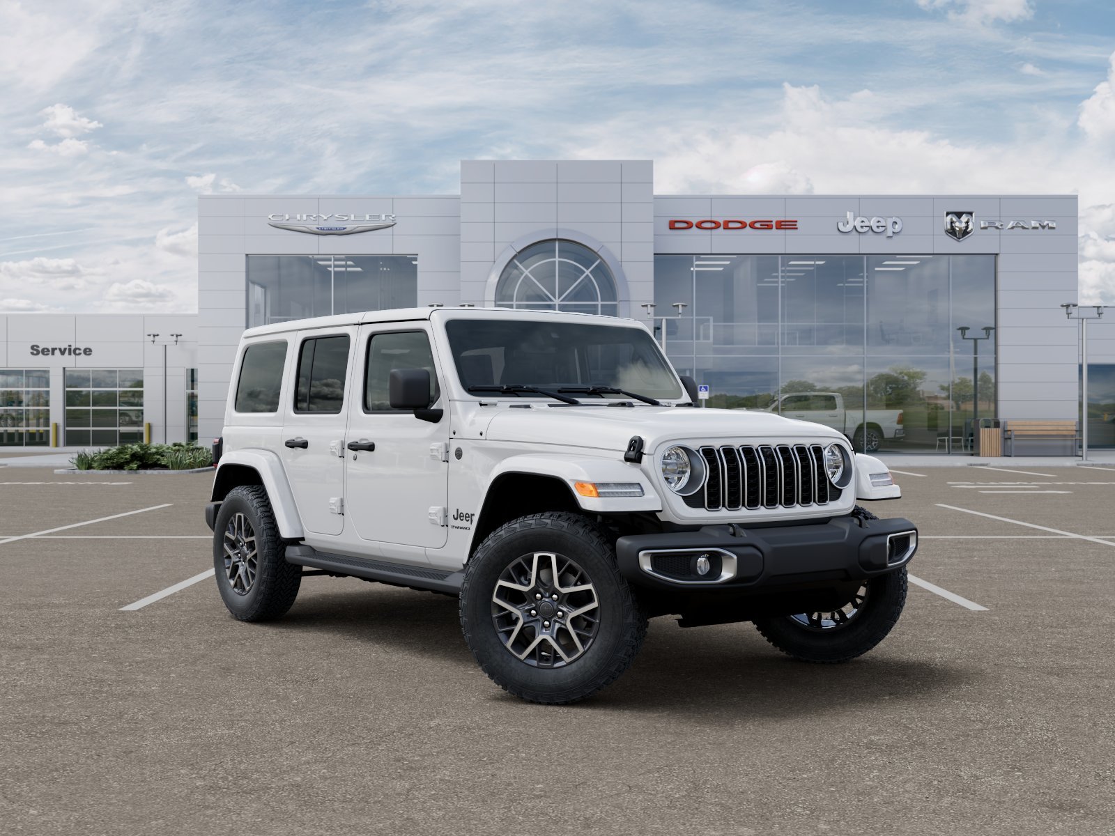 New 2026 Bright White Clear-Coat Exterior Paint Jeep Sahara image 14