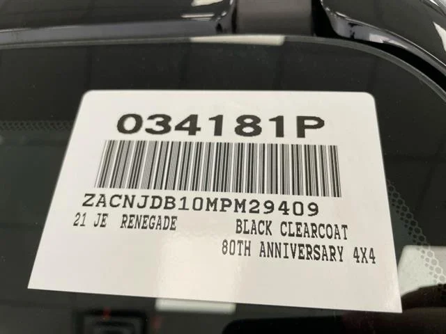 Used 2021 Black Clear Coat Jeep 80th Anniversary Edition image 33